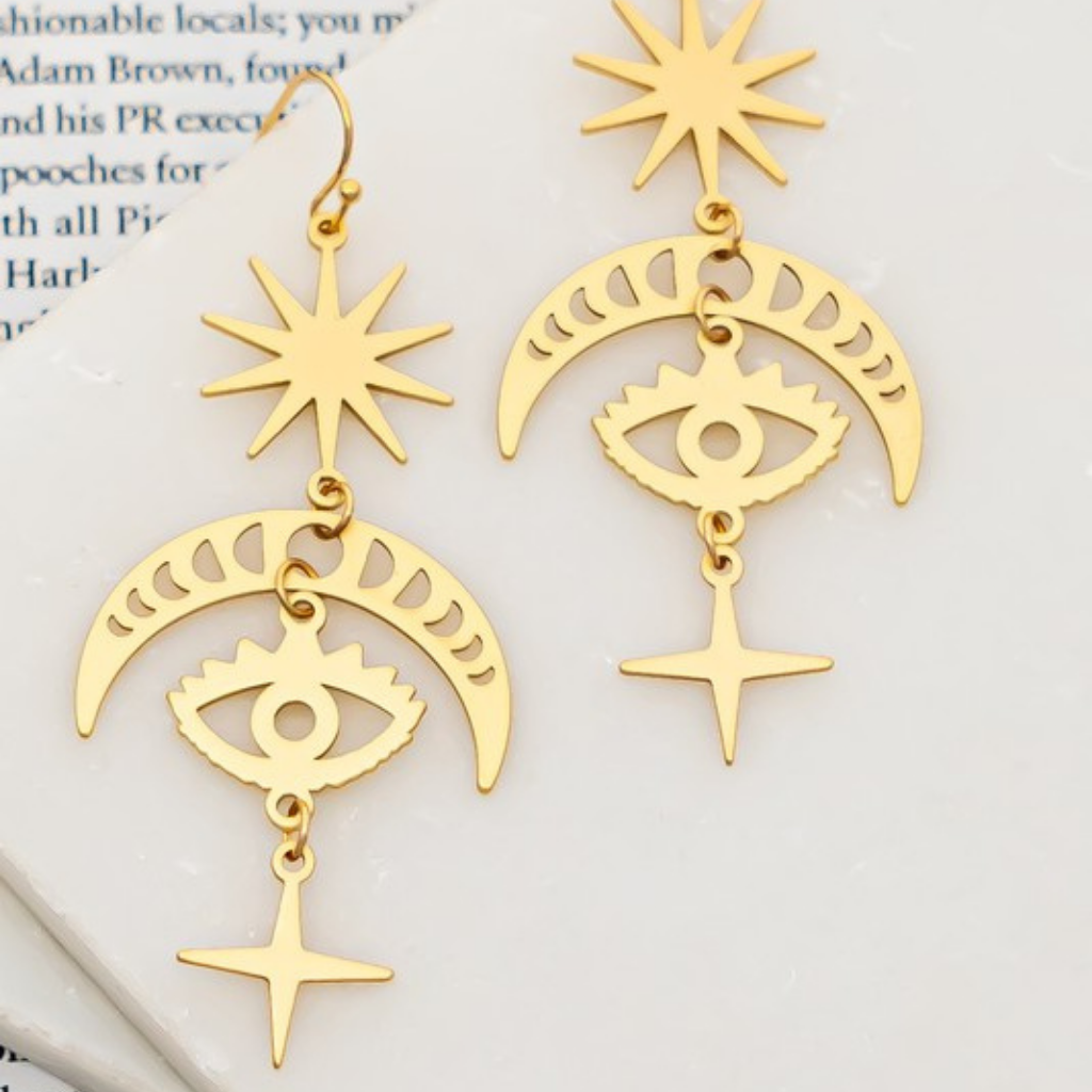 evil eye tier earrings