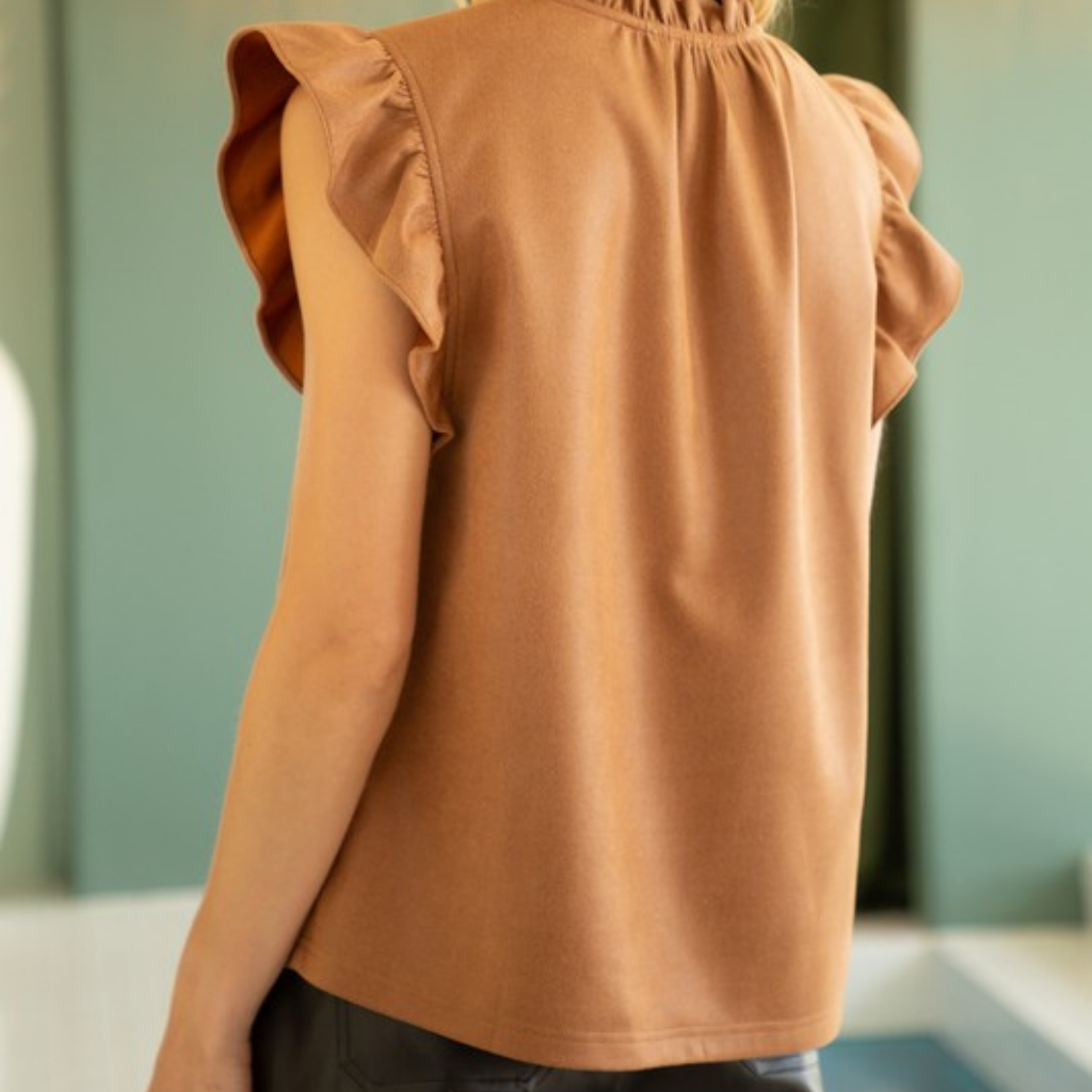 the fiona blouse in camel