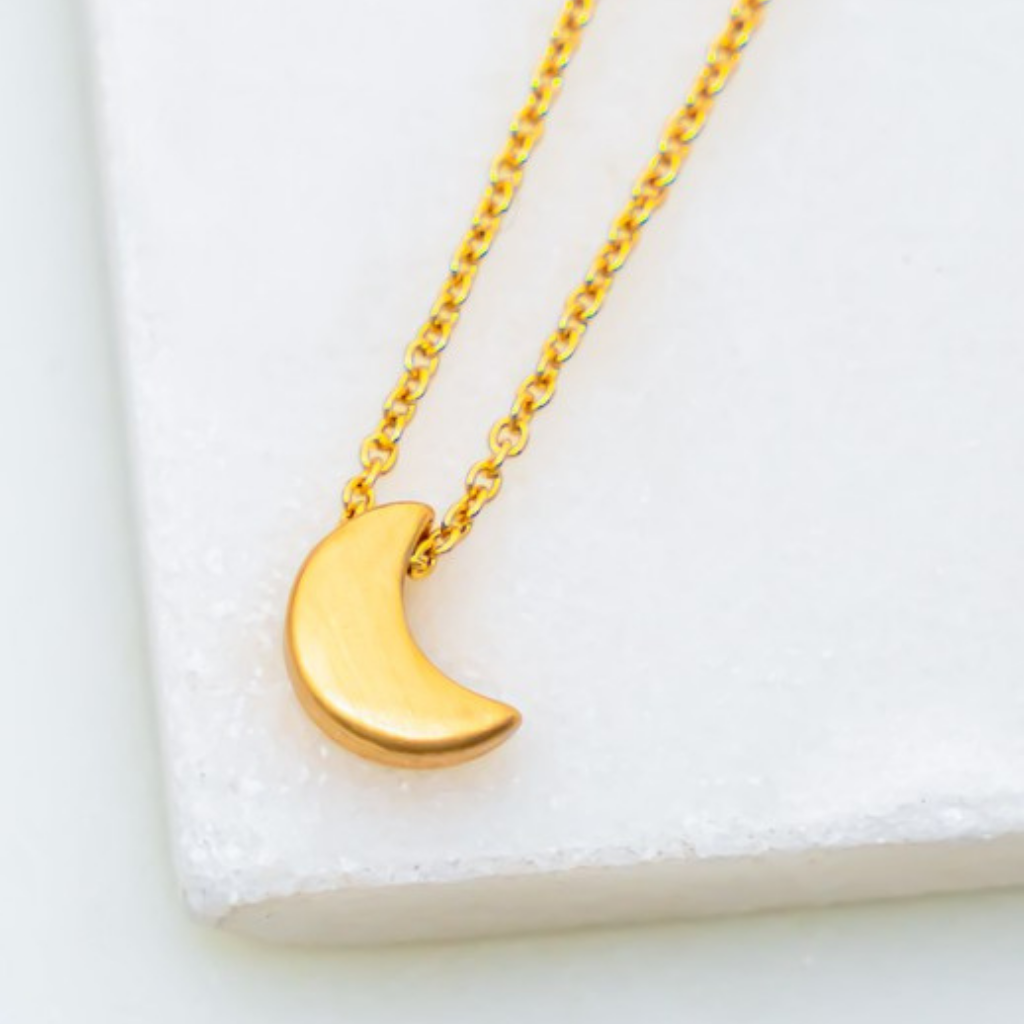 dainty crescent necklace