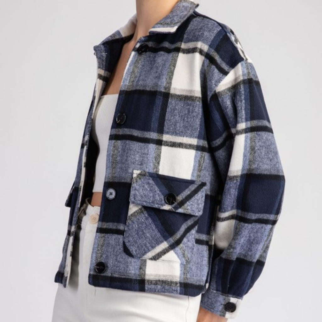 the alma plaid shacket