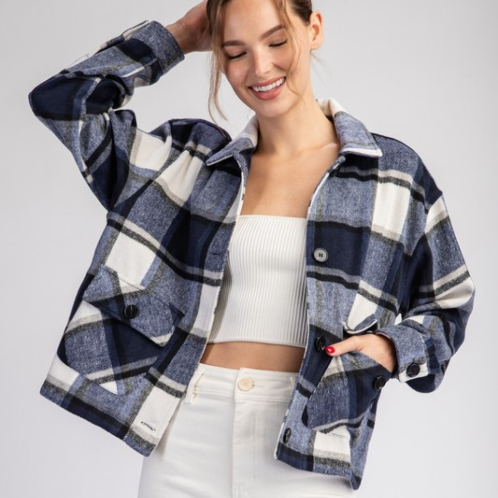 the alma plaid shacket