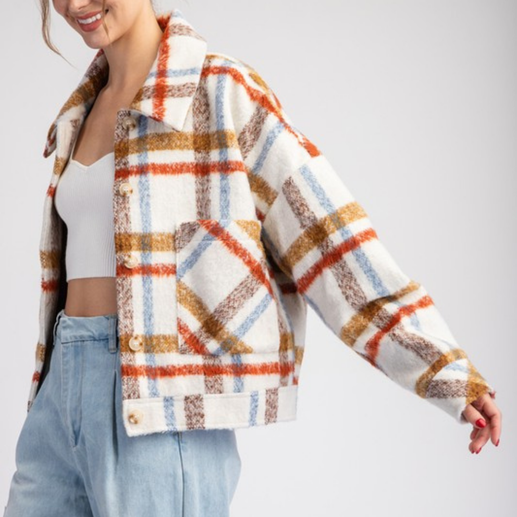 the leona plaid shacket