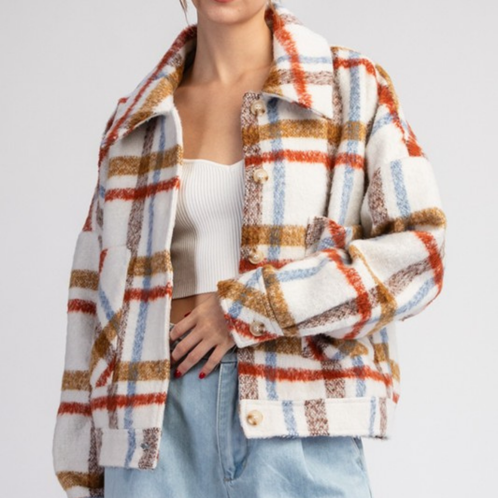 the leona plaid shacket