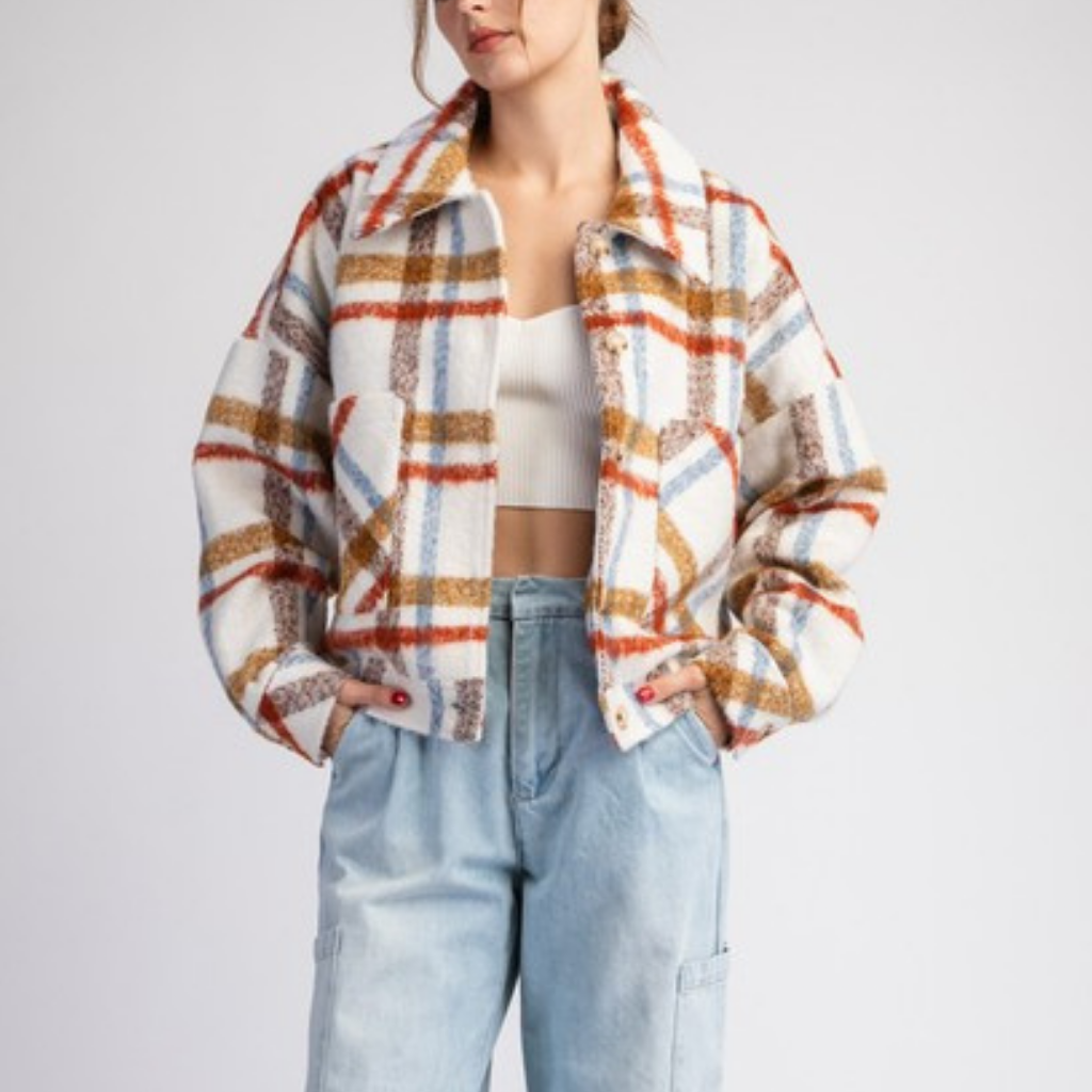 the leona plaid shacket