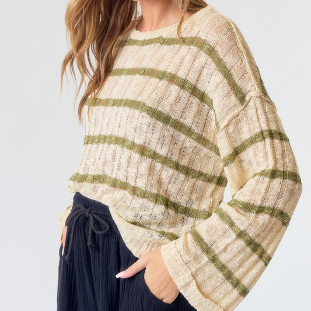 the kylie striped sweater