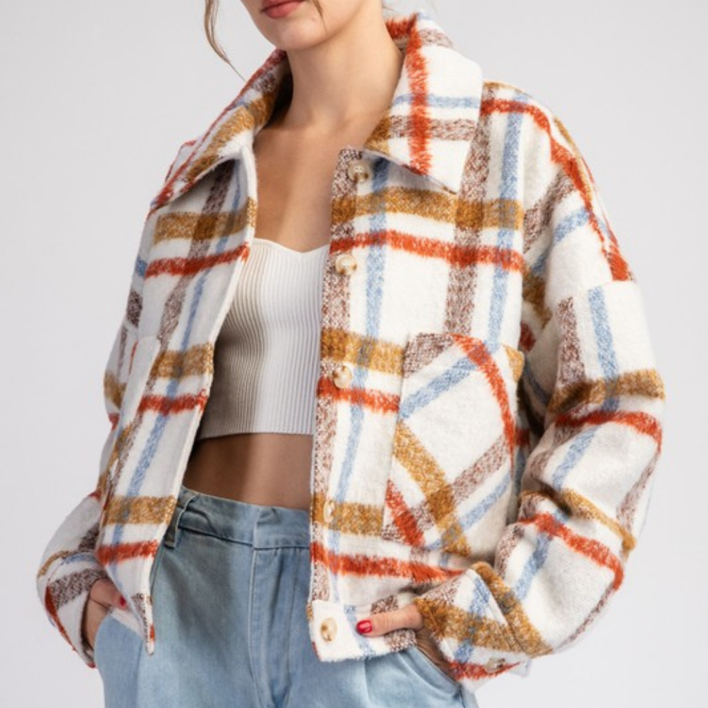 the leona plaid shacket