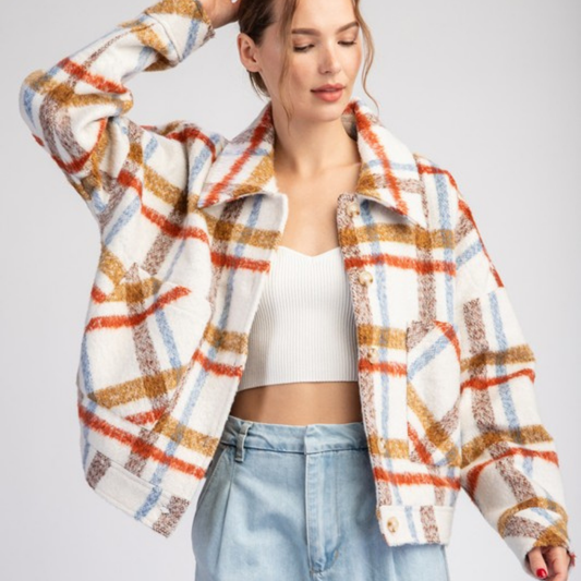 the leona plaid shacket