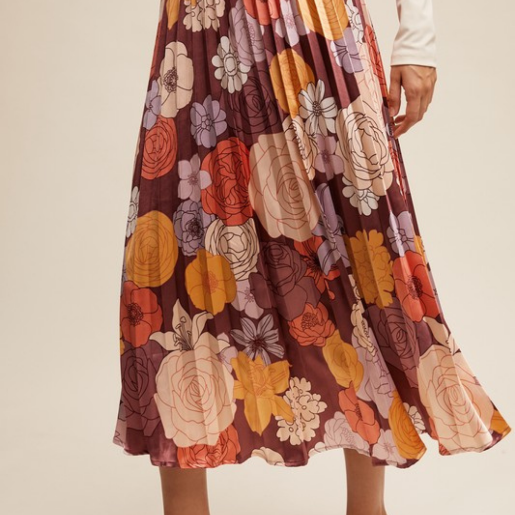 the kyla floral midi skirt