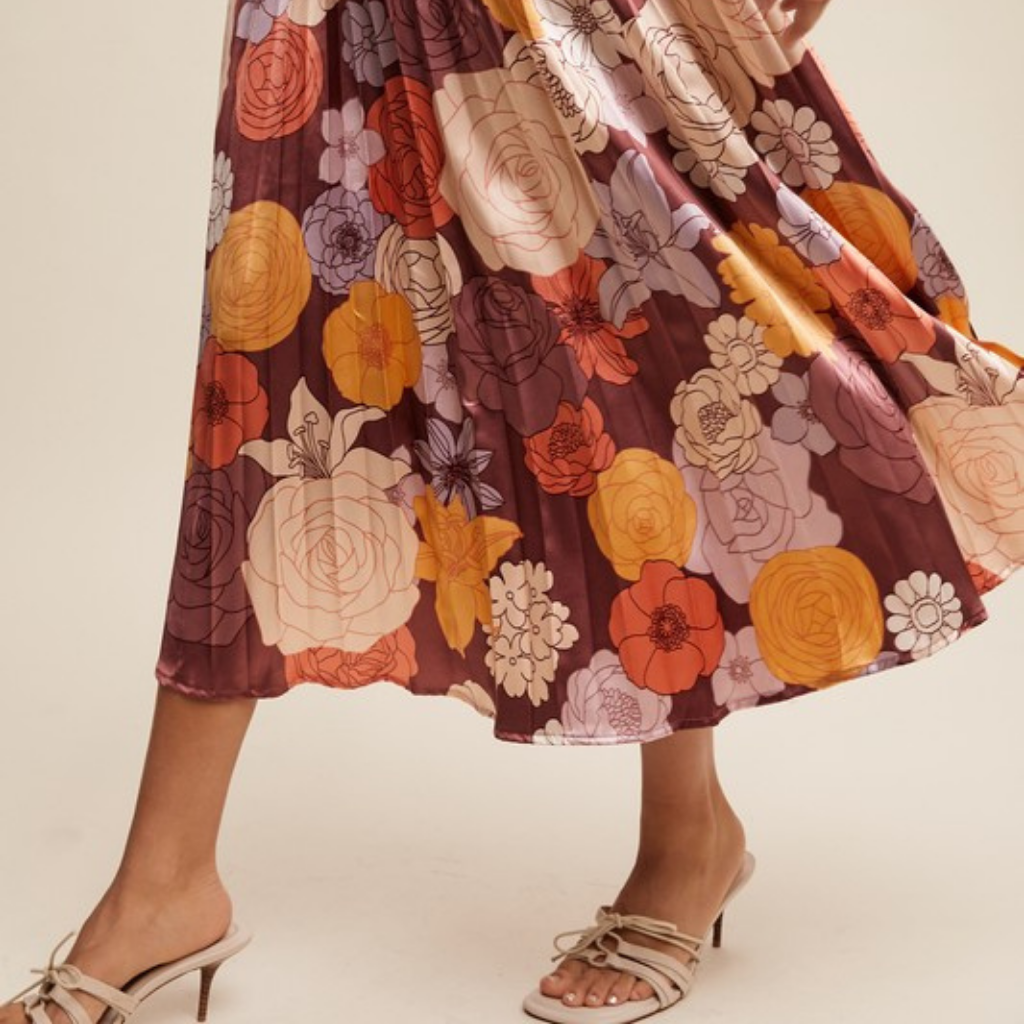 the kyla floral midi skirt