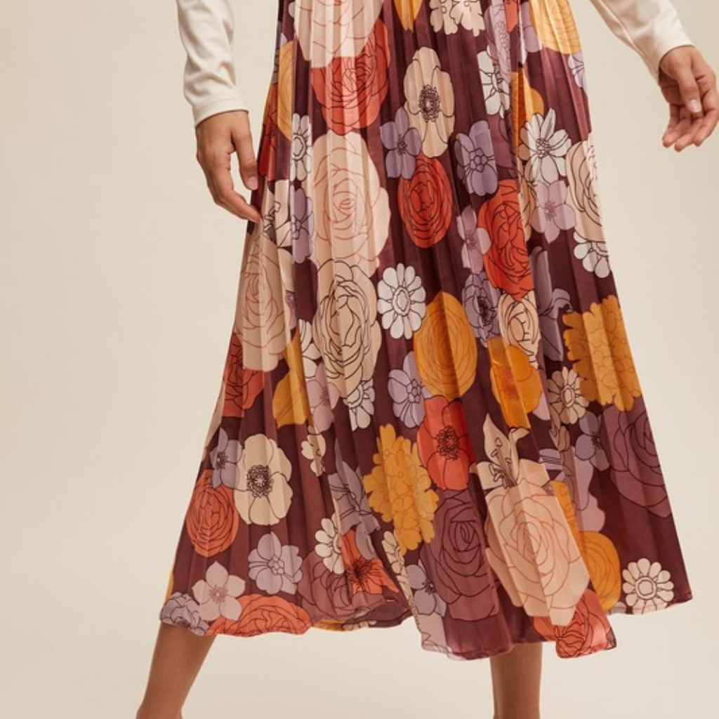 the kyla floral midi skirt