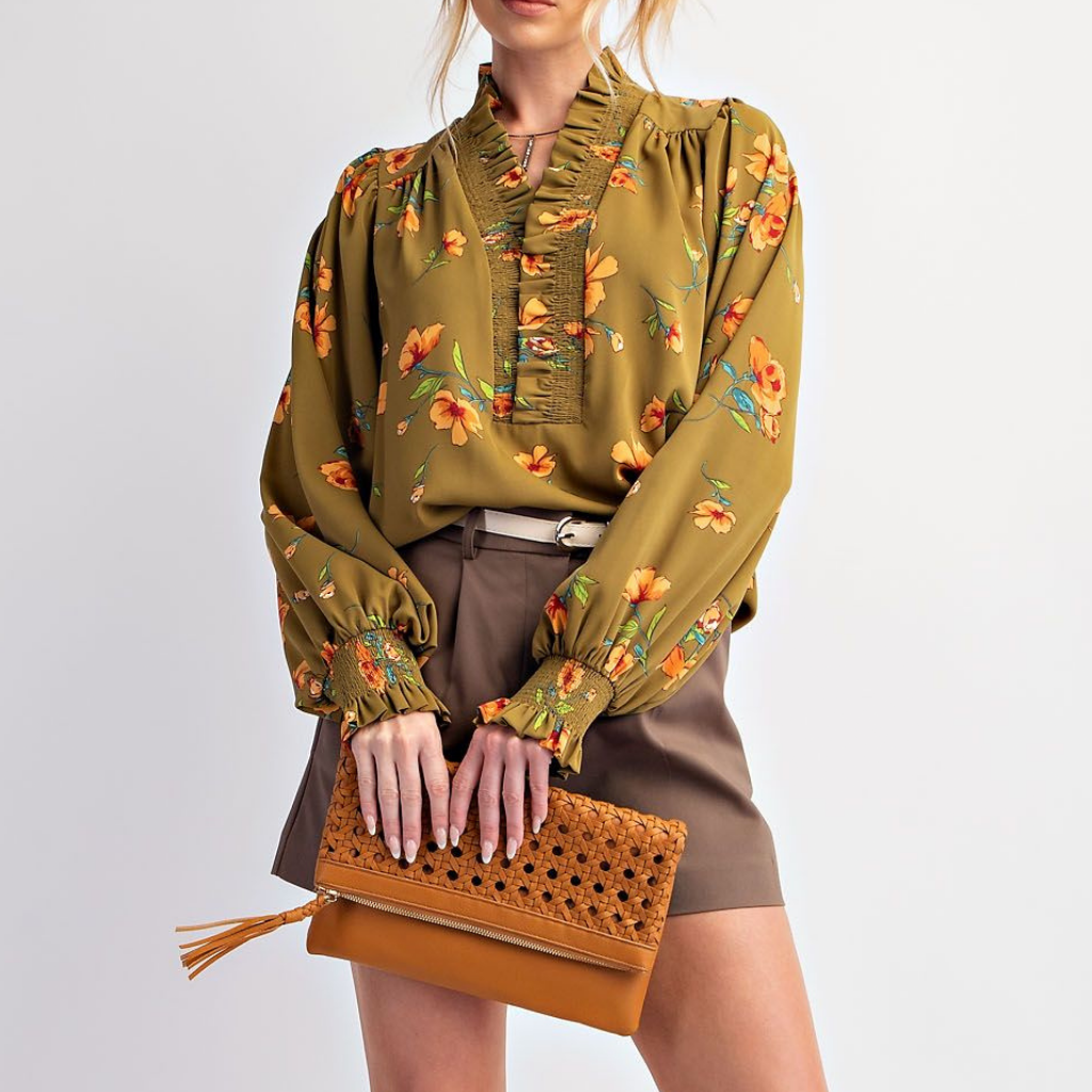 the lexie olive blouse