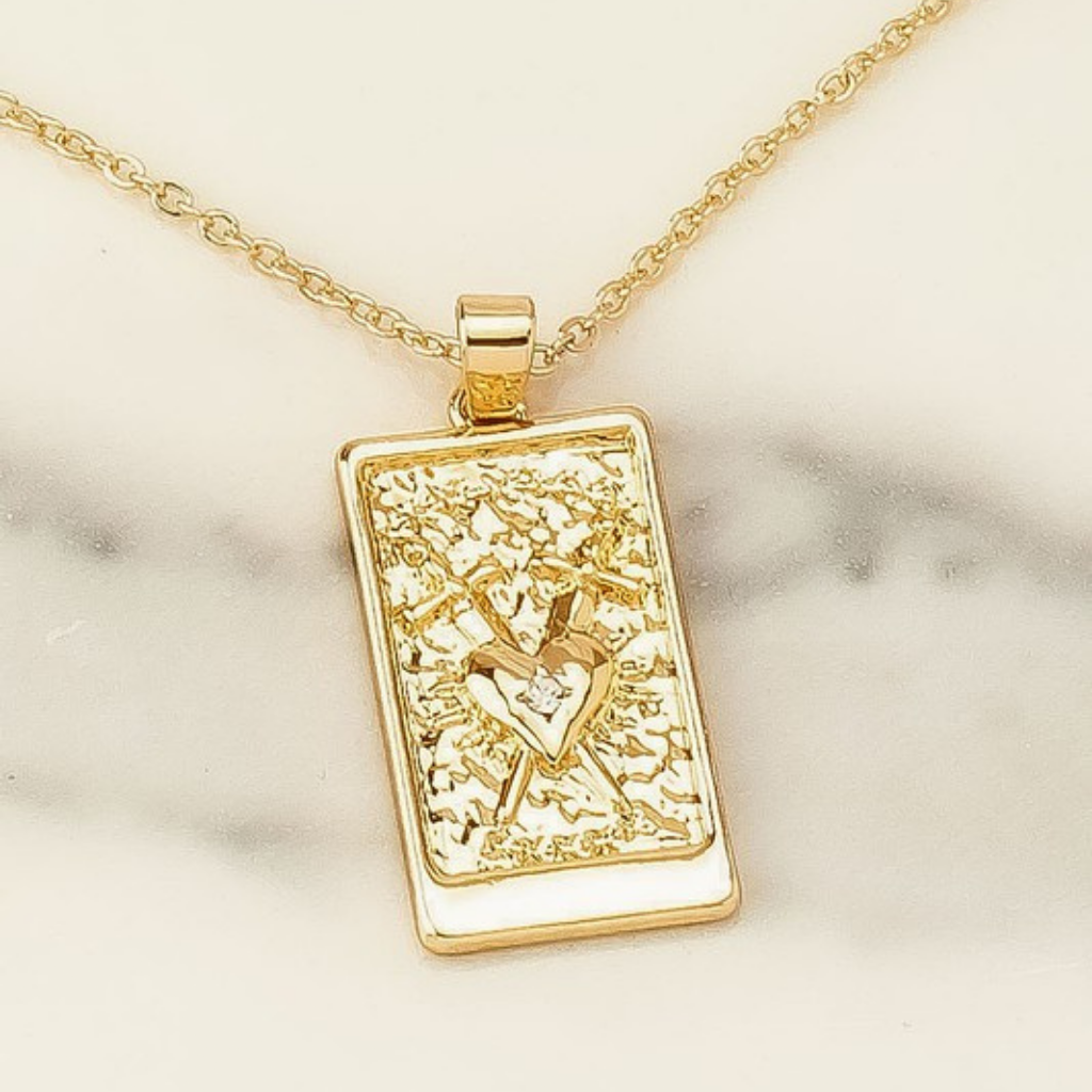 love tarot card necklace