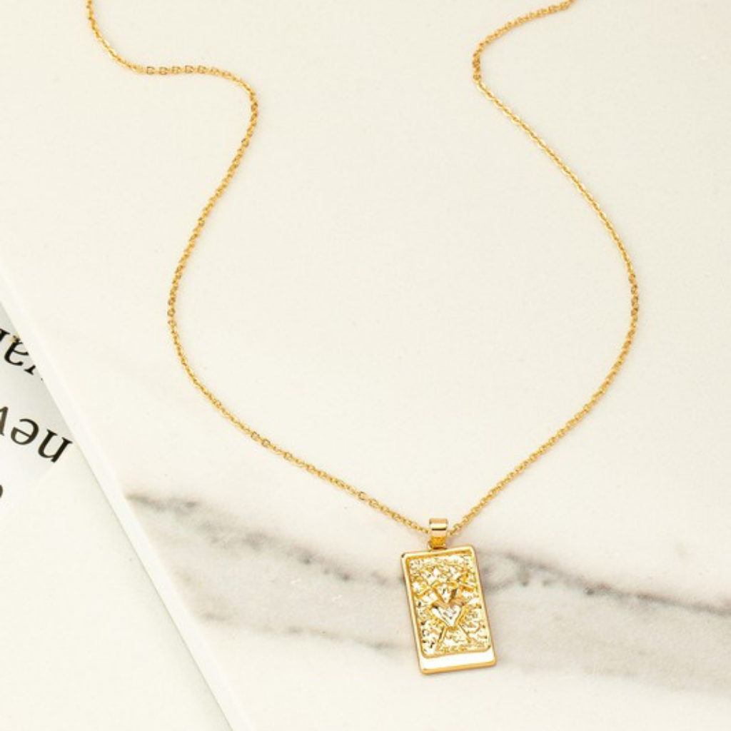 love tarot card necklace