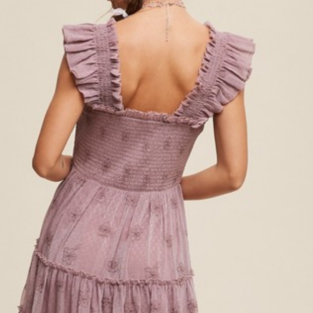 the ellie dress in dusty mauve