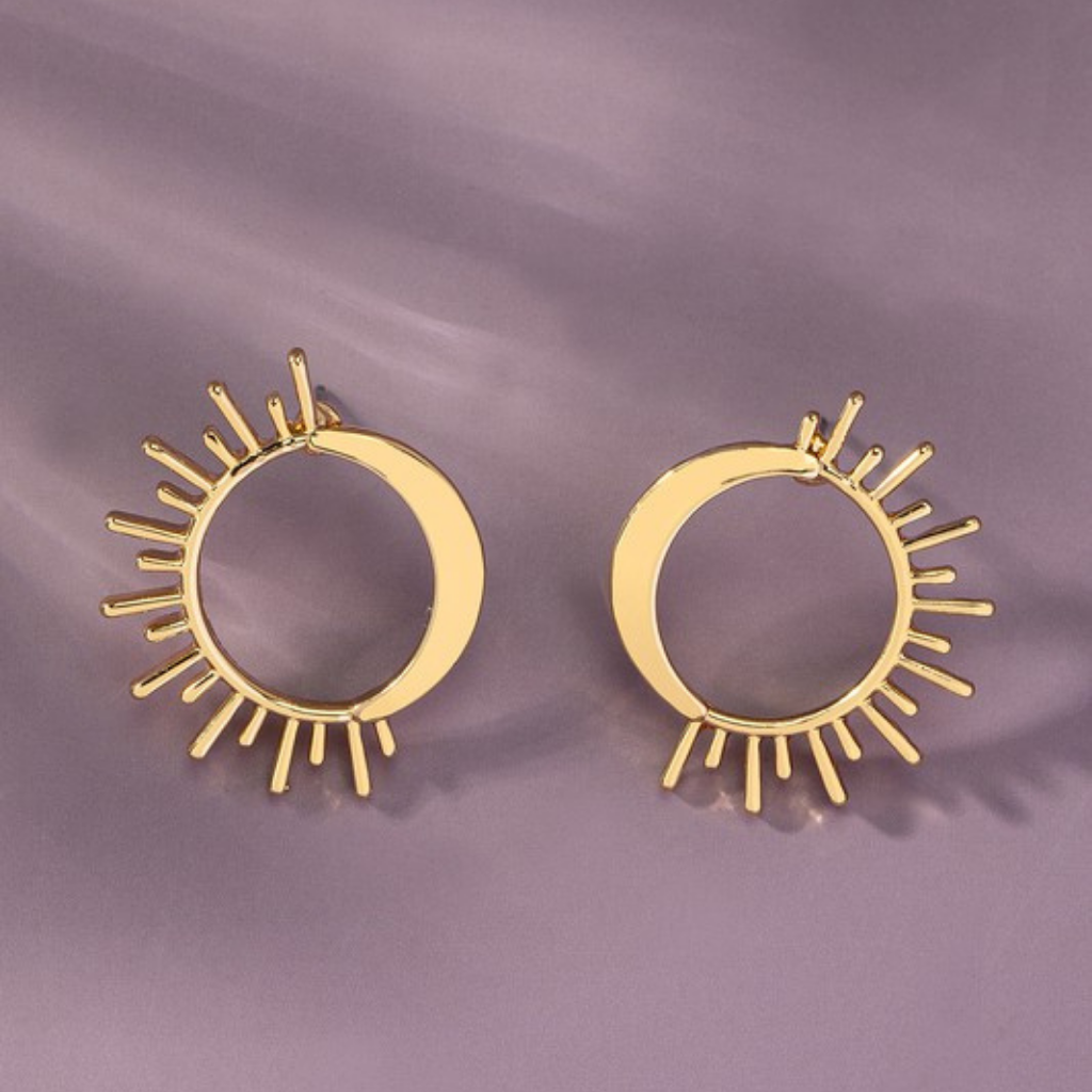 semicircle burst earrings