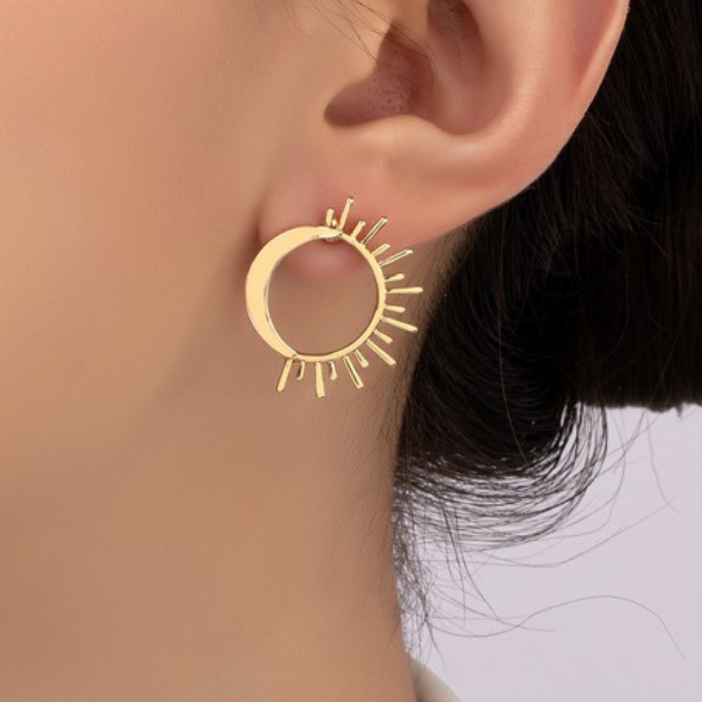 semicircle burst earrings