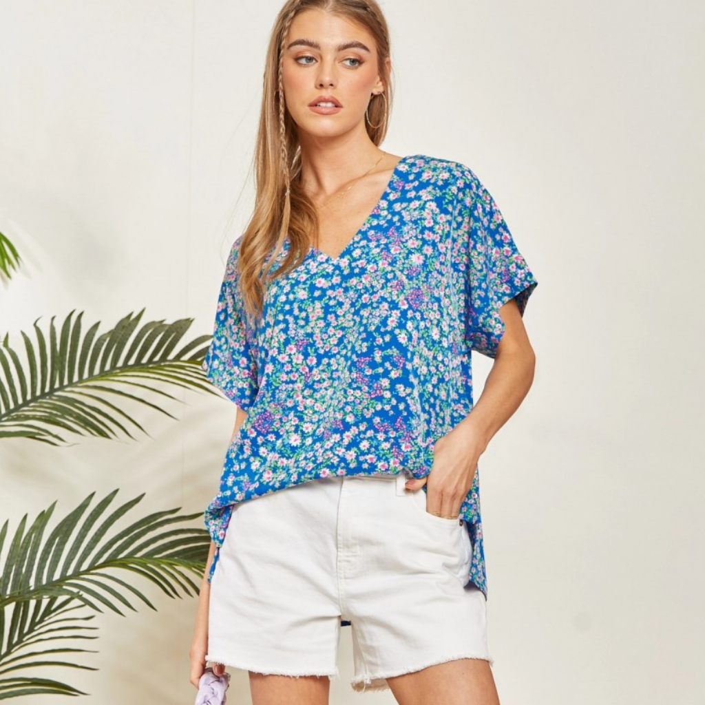 the poppy top in blue