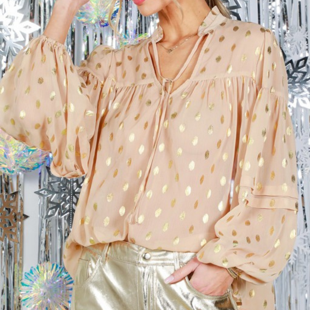 the camila dotted blouse