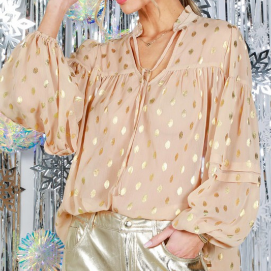 the camila dotted blouse