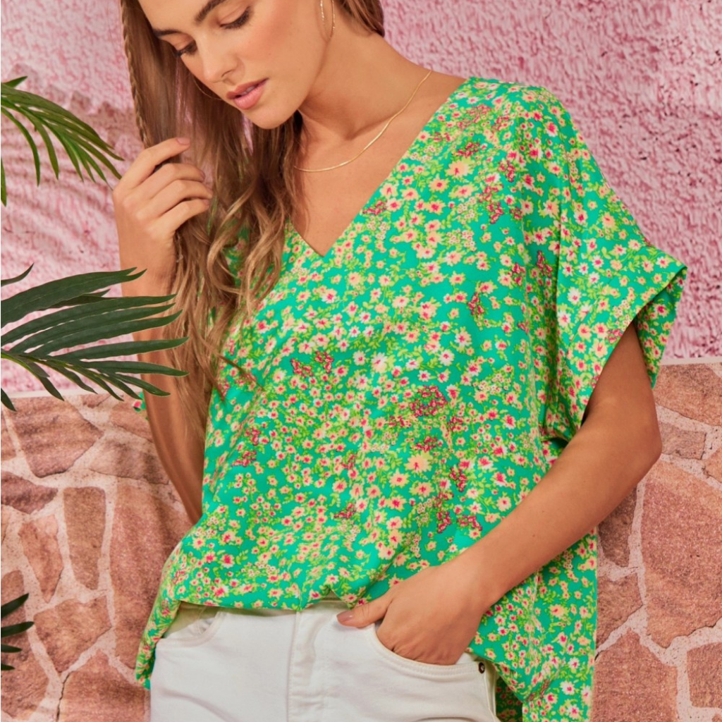 the poppy top in green