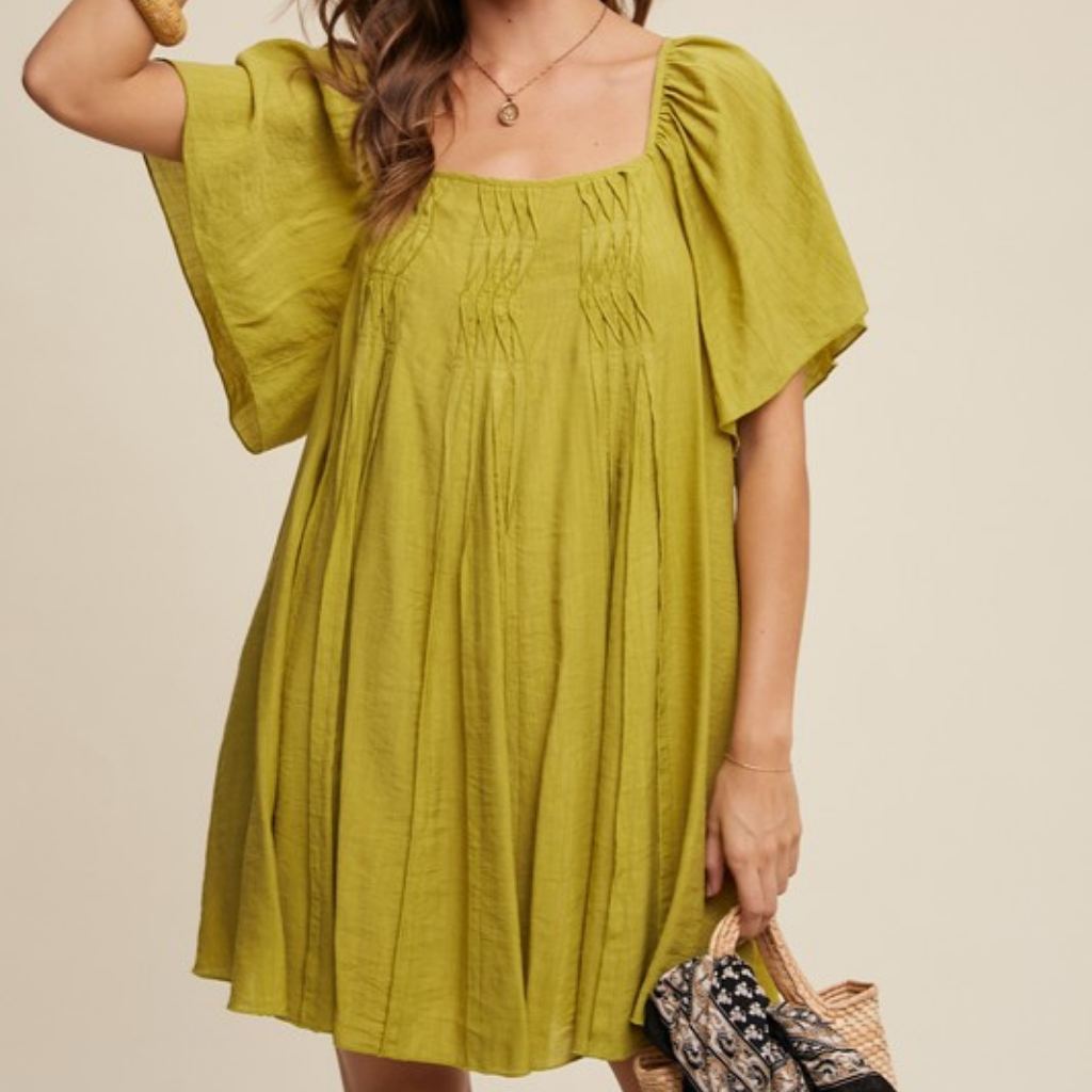 the uma swing dress in kiwi