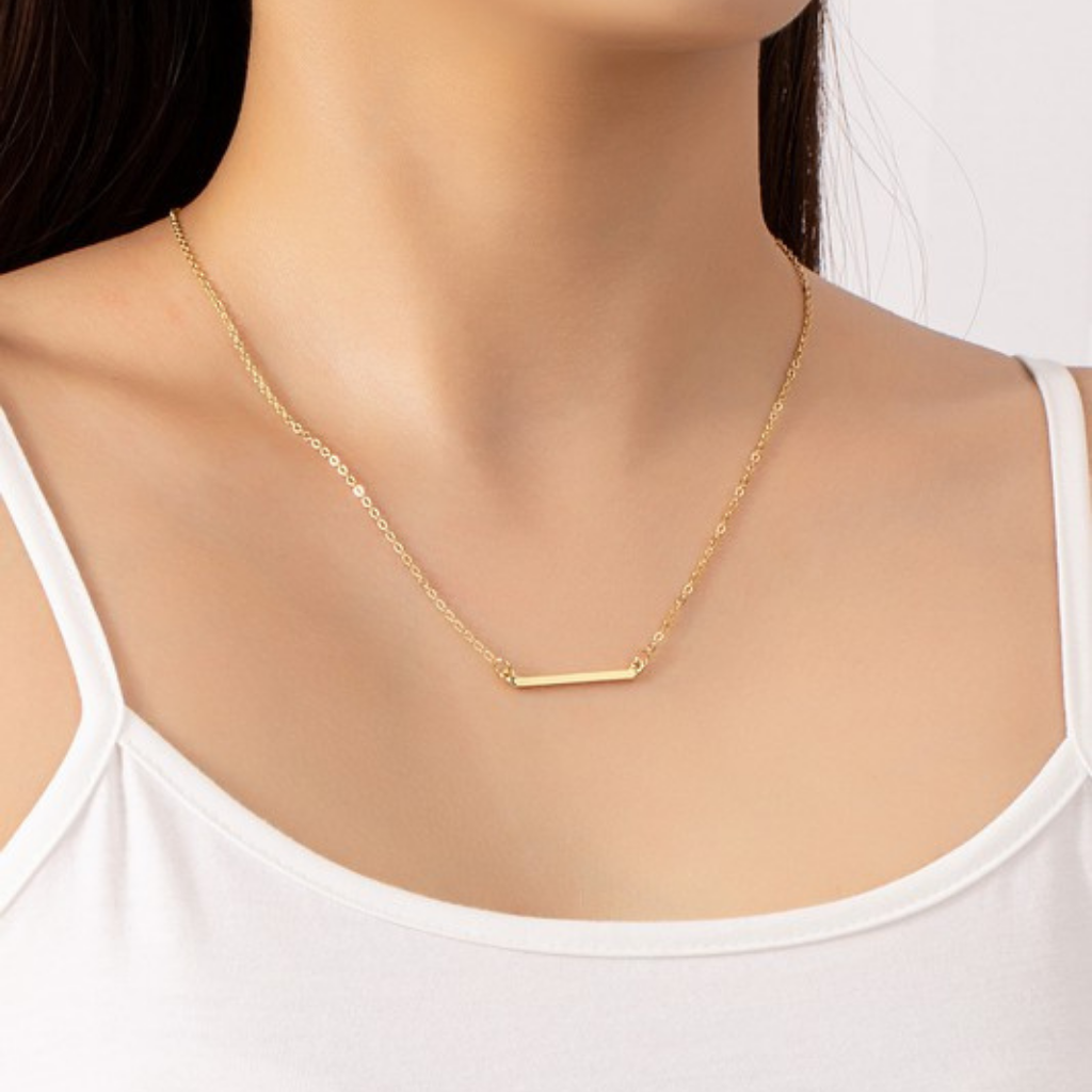 horizontal bar necklace