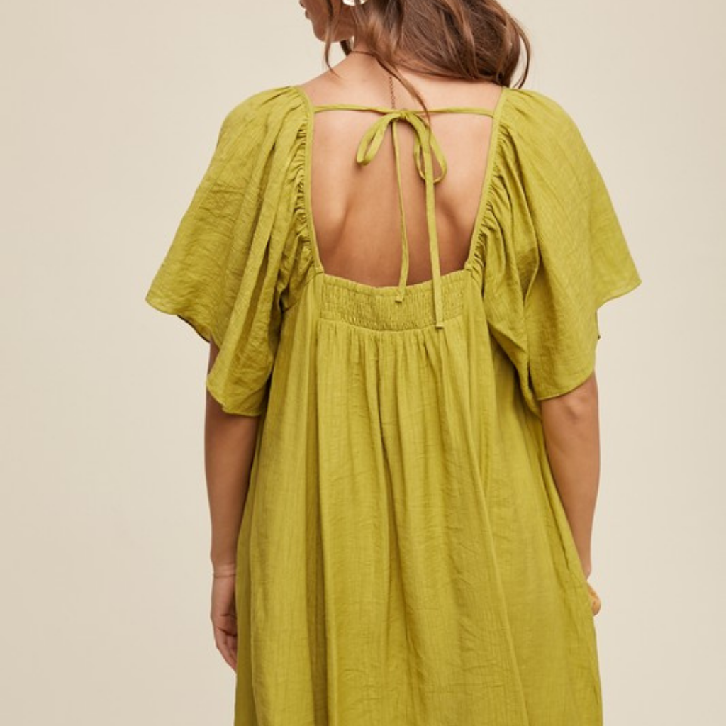 the uma swing dress in kiwi