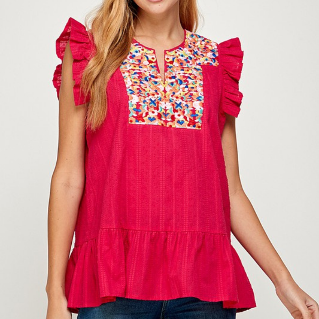 the emery embroidered blouse