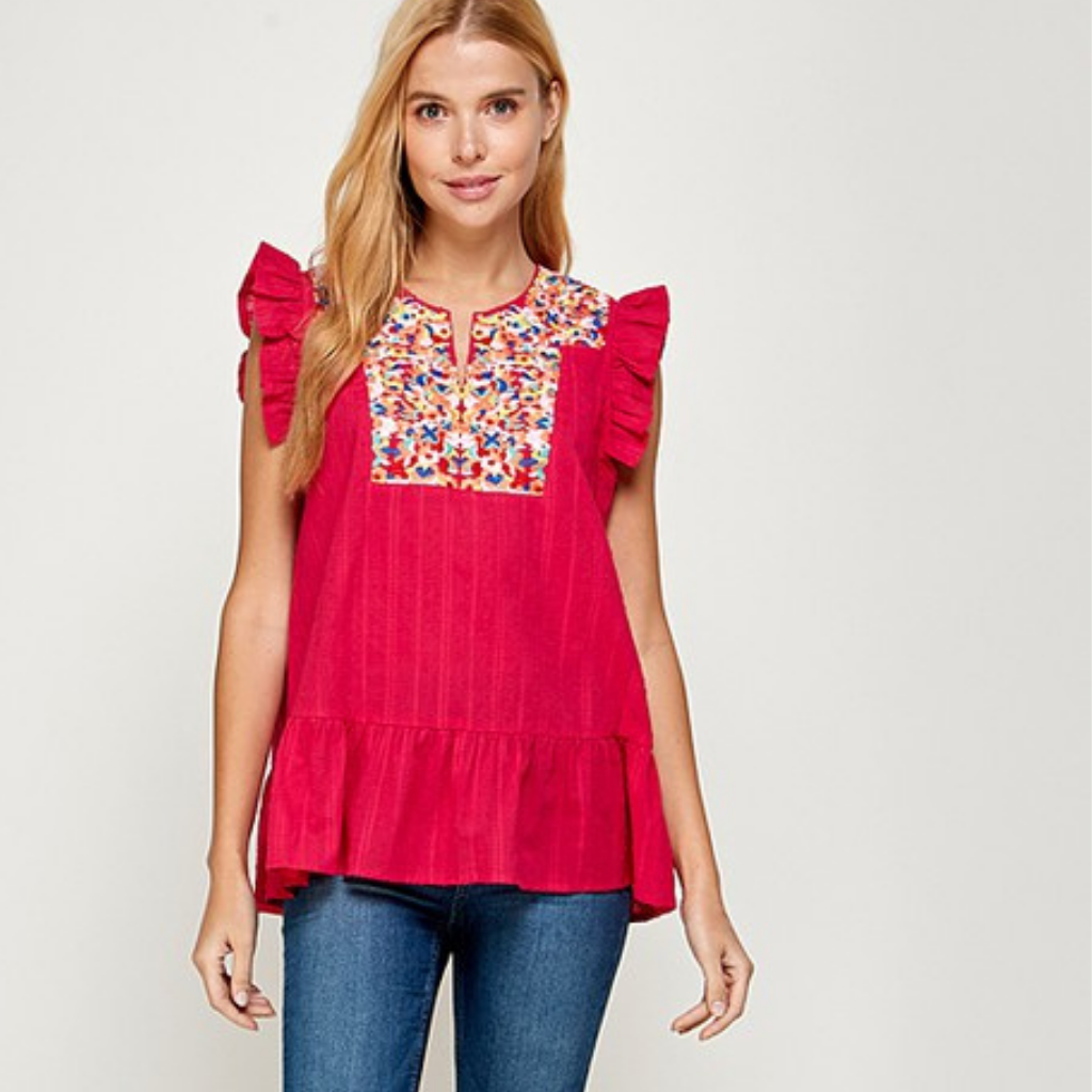 the emery embroidered blouse