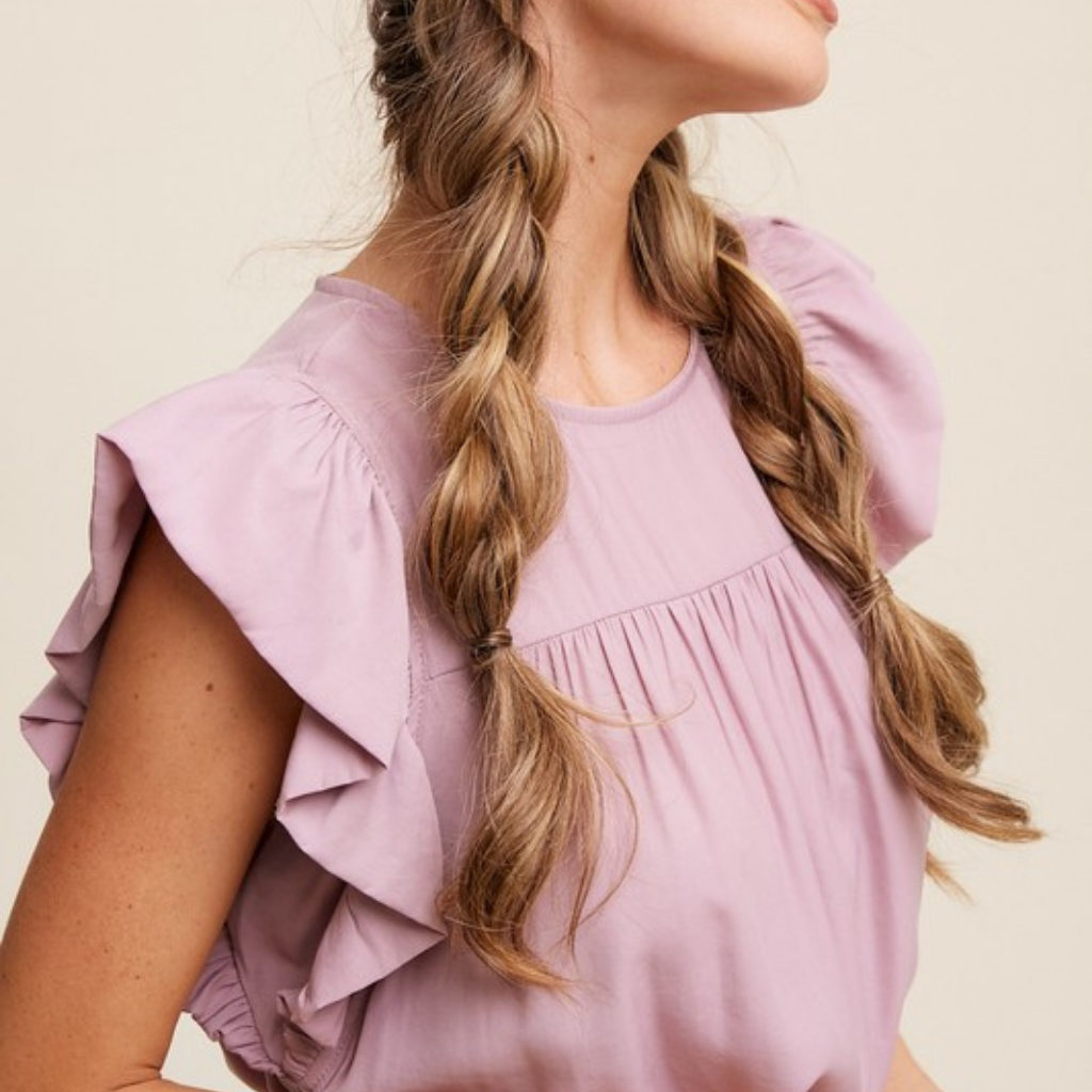 the sunny top in dusty mauve