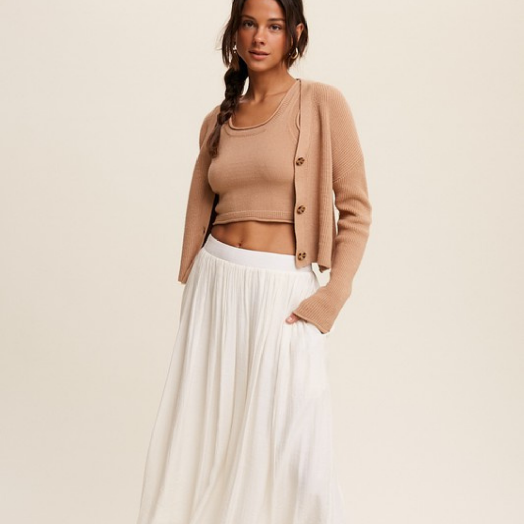 the remi skirt in cream