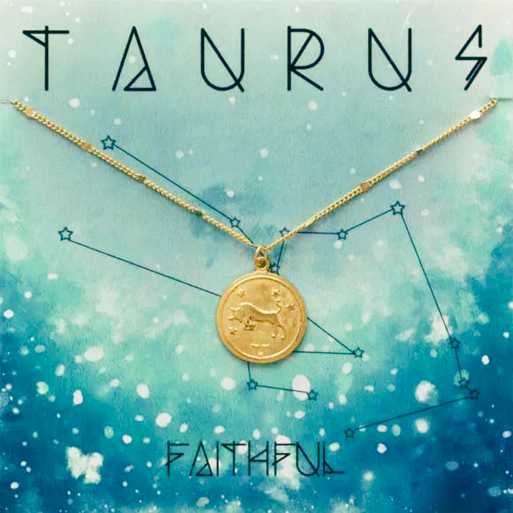 zodiac necklace - taurus