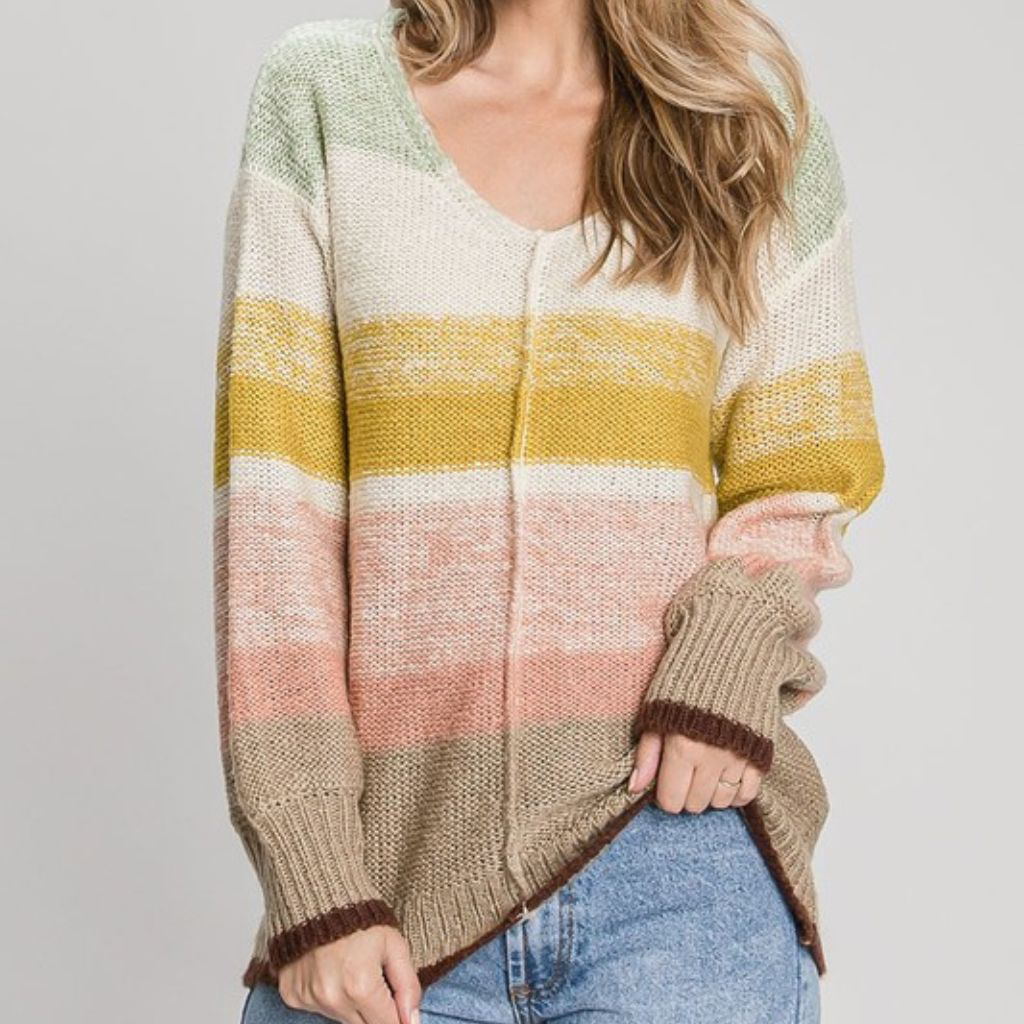 the charlie multi stripe sweater