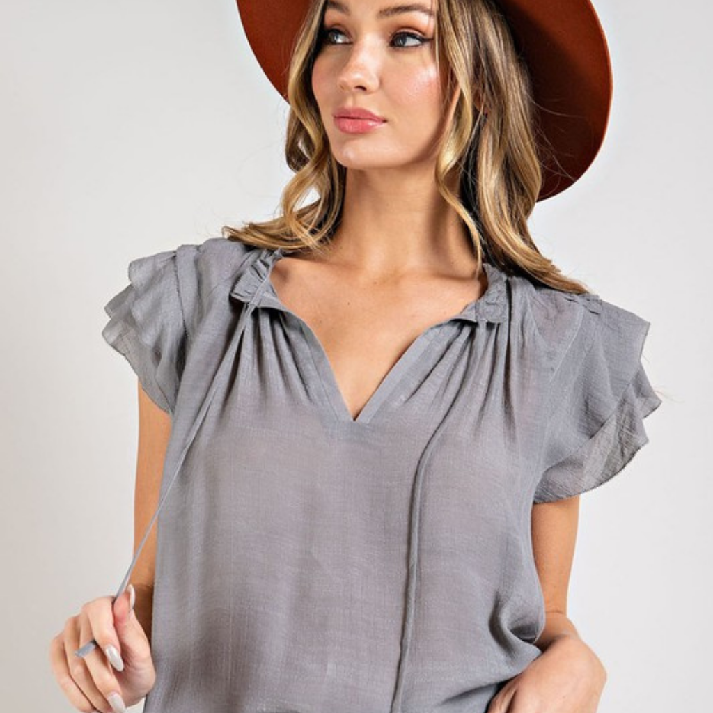 the levi blouse in cool grey