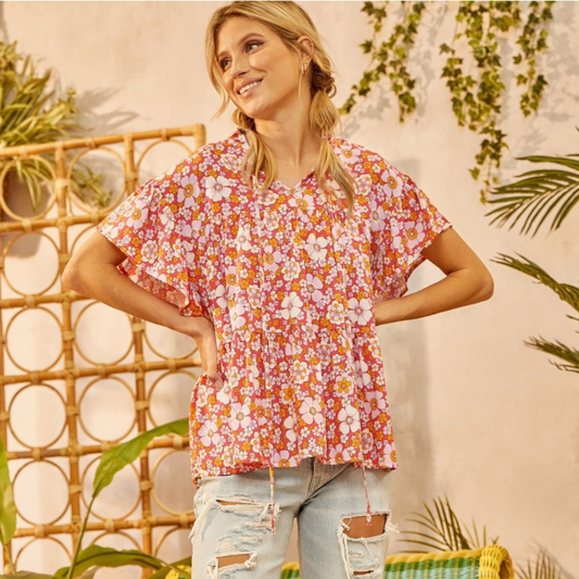the aimee floral blouse
