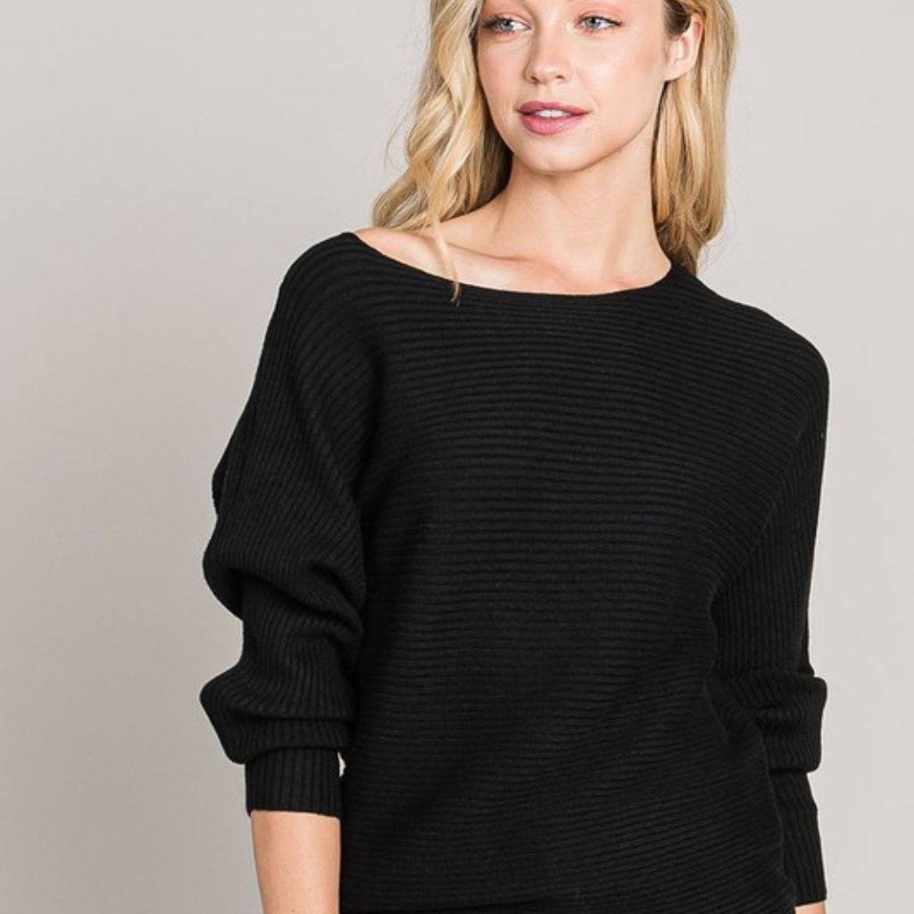 the eden sweater in black
