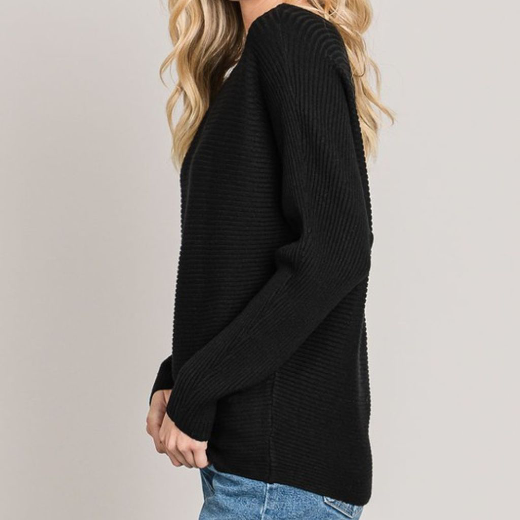 the eden sweater in black