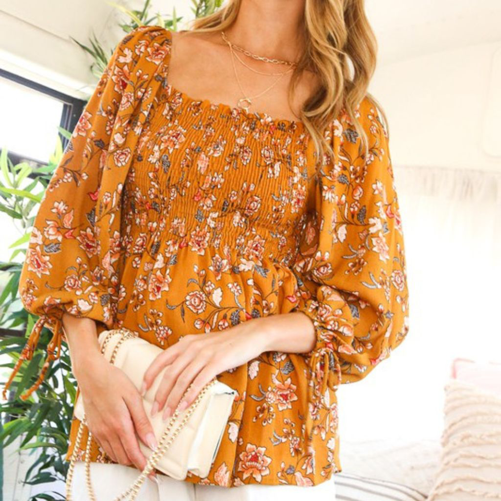 the flora ruched top