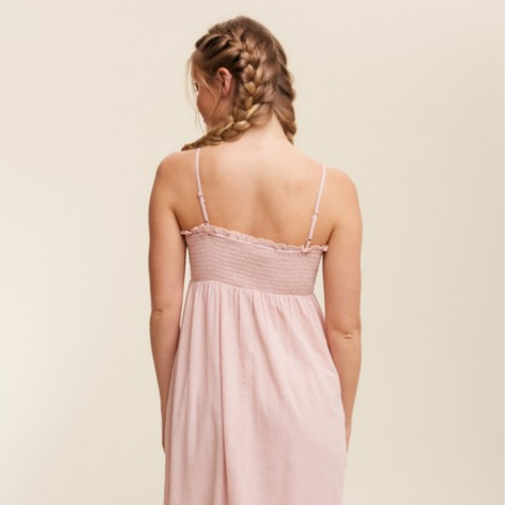 the libby dress in powder pink