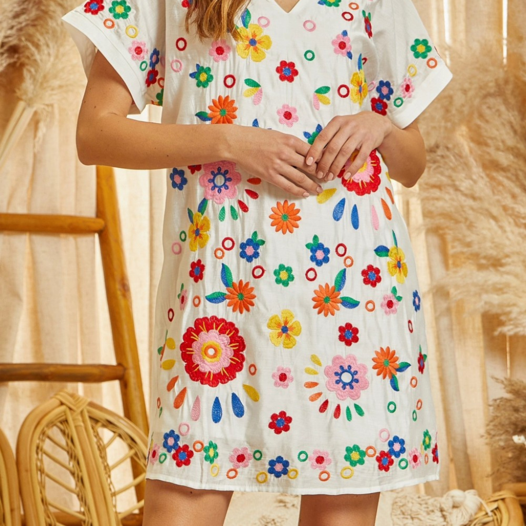the esme embroidered dress